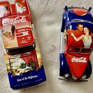 Coca-Cola Classic Red and Blue Model Cars price is for both